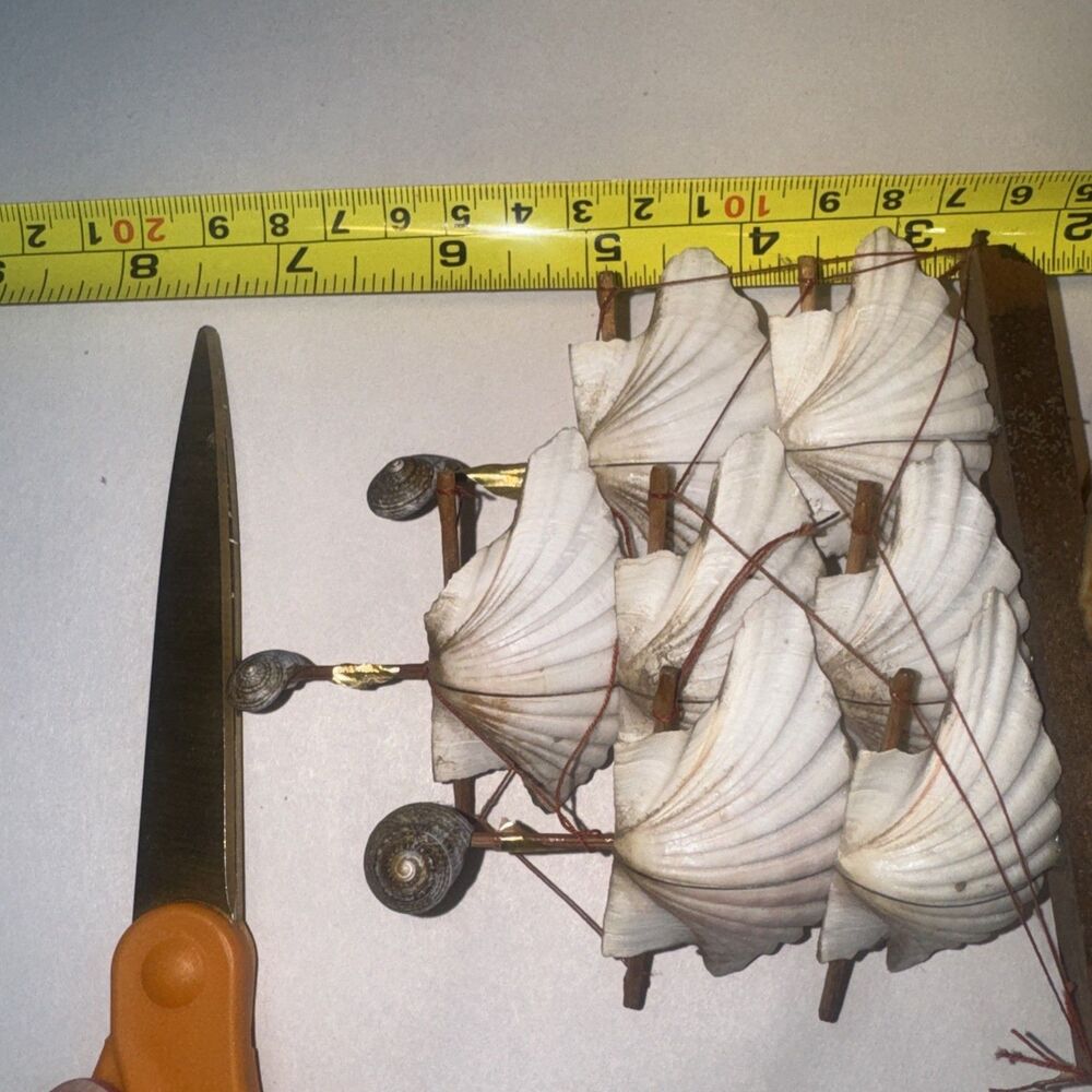 Vintage Sea Shell Ship boat Souvenir Of New Orleans - Picture 4 of 5